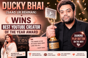 The Youtuber name ducky wins (Saad Ur Rehman) Wins Best YouTube Creator of the Year Award