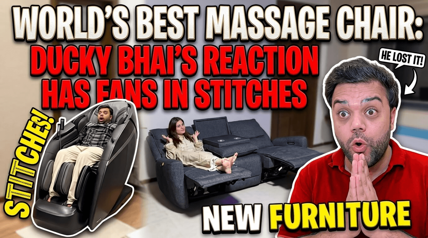 World's Best Massage Chair: Ducky Bhai's Reaction Has Fans in Stitches